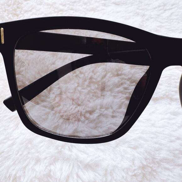 Ora Black Angular Frame Sunglasses - Picture 2 of 11